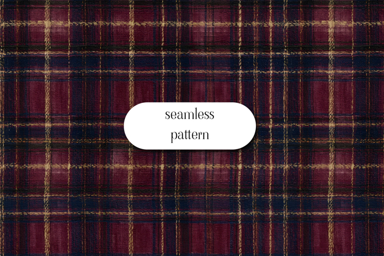 Burgundy Gold Tartan Seamless Pattern Digital Paper Texture