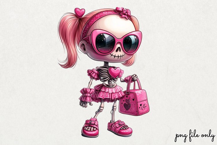 Valentines day skeletons Clipart PNG