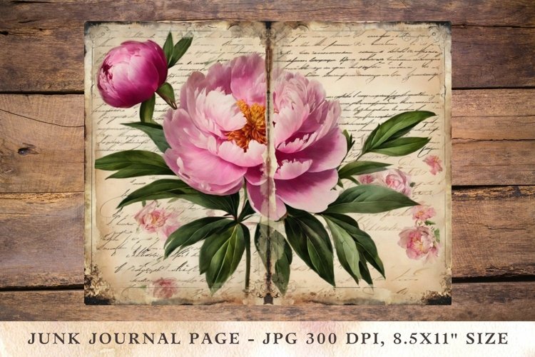 Printable Junk Journal Pages roses 2