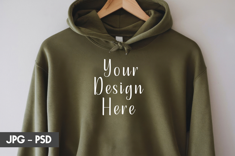 Green Hoodie psd jpeg mockup