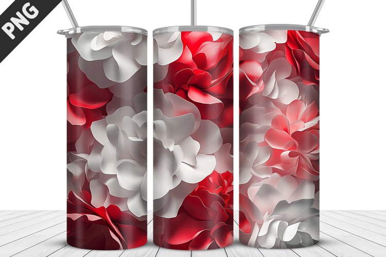 Flowers Tumbler Wrap | Sublimation Design | Tumble PNG