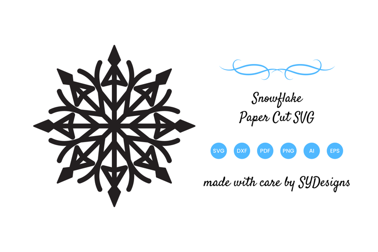 Snowflake Paper Cut SVG - Christmas Decoration Papercut