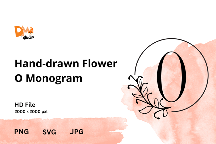 Hand-drawn Flower Monogram