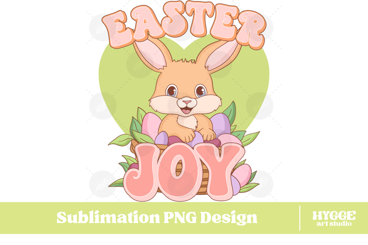 Easter Bunny Sublimation PNG Chick Farm Hip Hop Spring Joy
