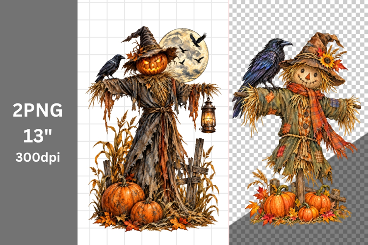 Halloween PNG, Scarecrow PNG, Fall PNG