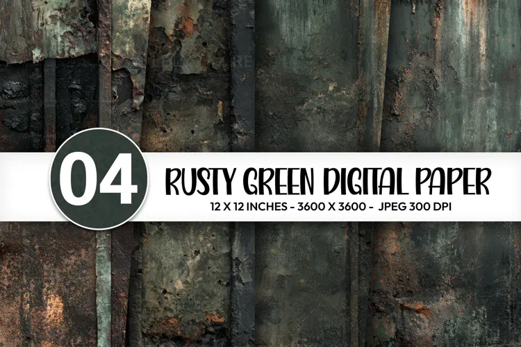 Rusty Green Digital Paper