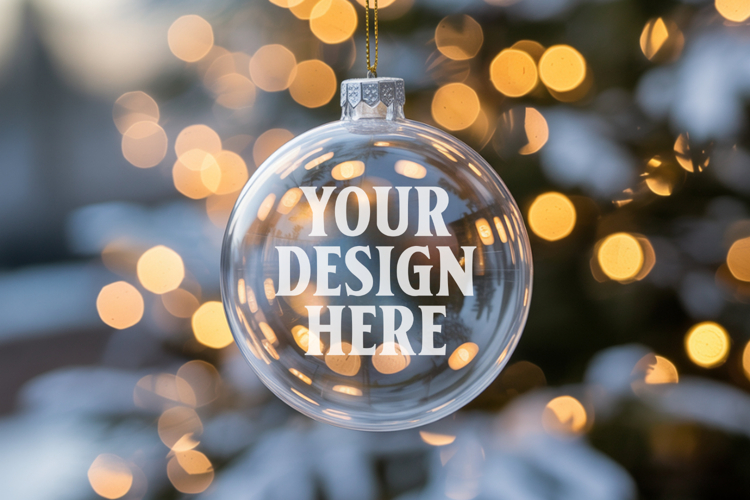 Acrylic Christmas Ornament Mockups , acrylic blank mockup