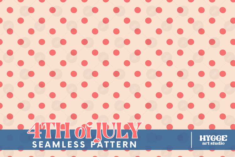 American 4th of July Coquette Polka Dot Seamless Pattern DTF