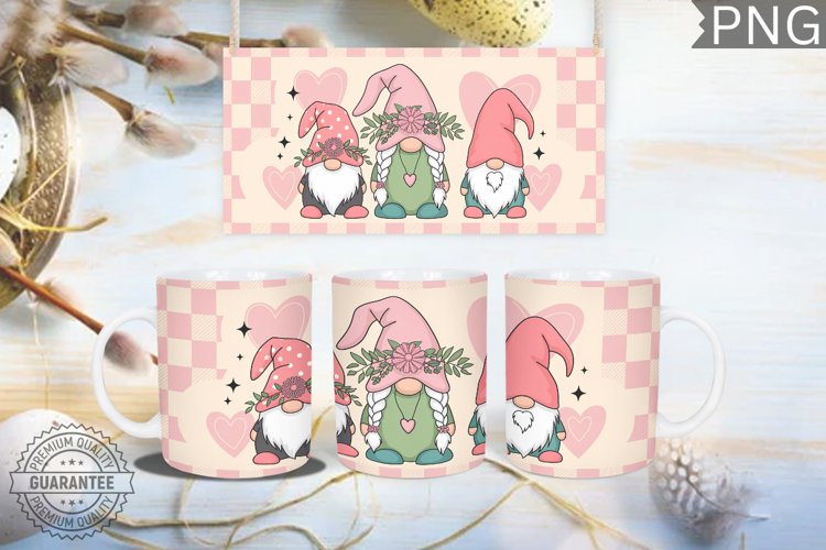 Easter Mug Wrap Design - Easter Gnome Sublimation