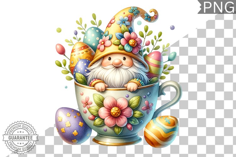 Easter Gnome Sublimation - Clipart PNG Design