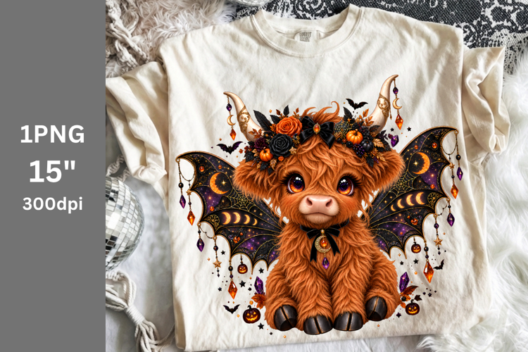 Halloween PNG, Fall PNG, Highland Cow PNG,