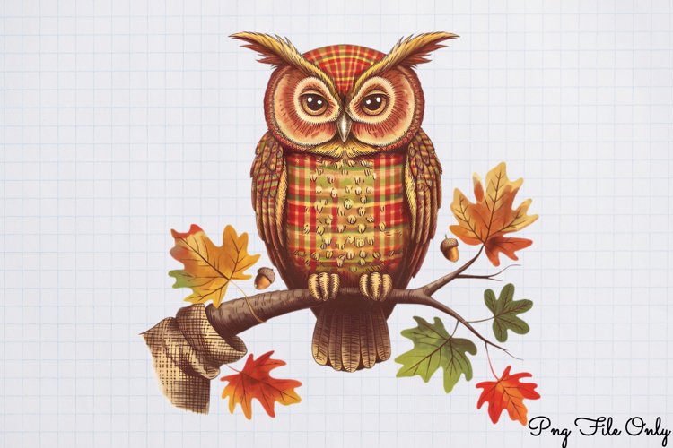 Halloween Autumn Plaid Clipart PNG example image 1