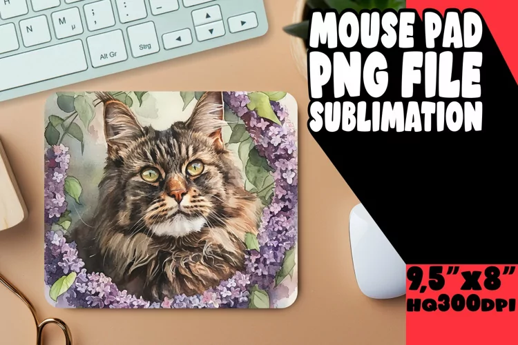 Funny Feline Sublimation Mat