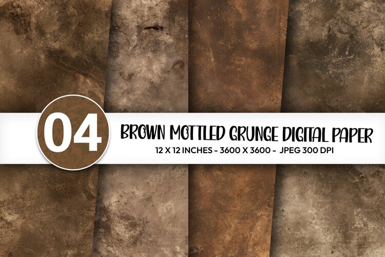 Brown Mottled Grunge Digital Paper example image 1