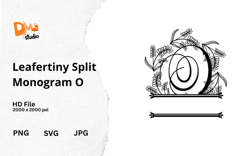 Leafertiny Split Monogram