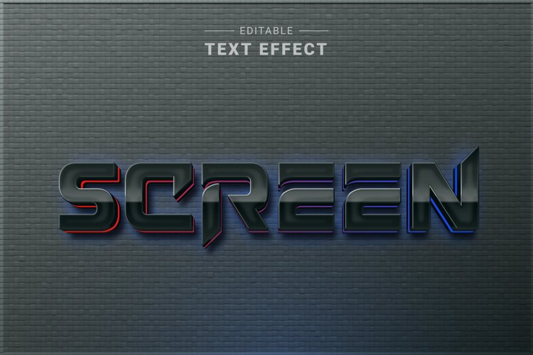 Editable Text Effect for Illustrator. Vector Graphic styles example image 1