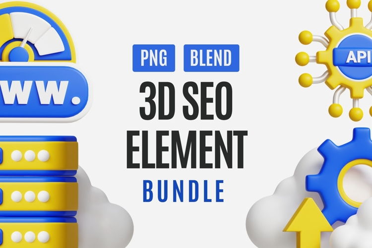 Search Engine Optimization 3D Icon Pack