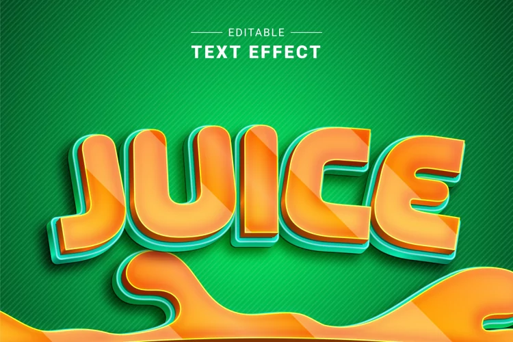 Editable Text Effect for Illustrator. Vector Graphic styles