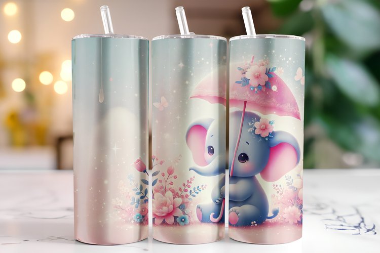 Elephant Watercolor Clipart Image 20
