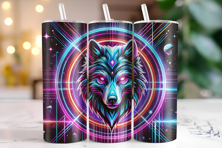 Wolf Tumbler Wrap | Sublimation | Tumblers example image 1