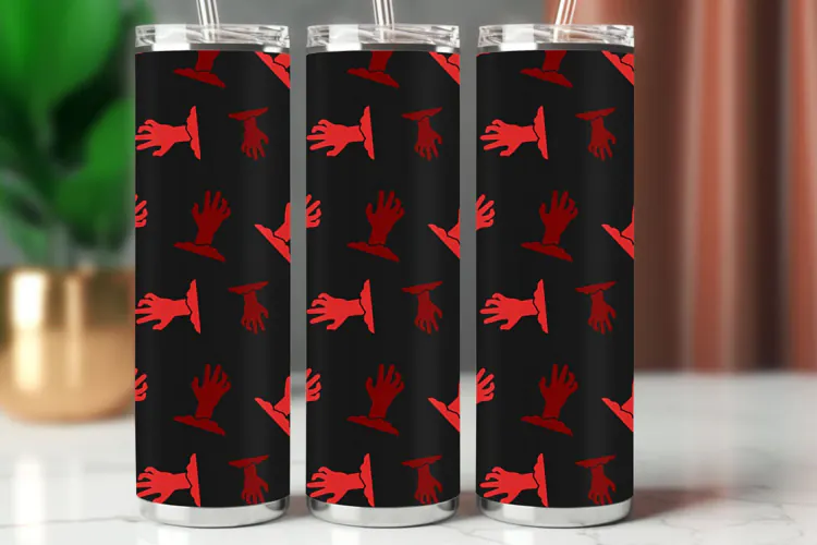 Halloween Tumbler Wrap Seamless Pattern