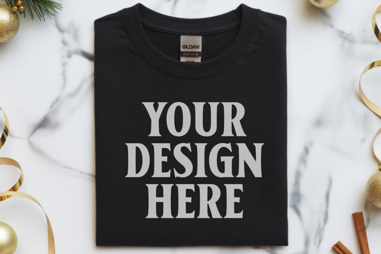 Black Tshirt Mockup Image 11