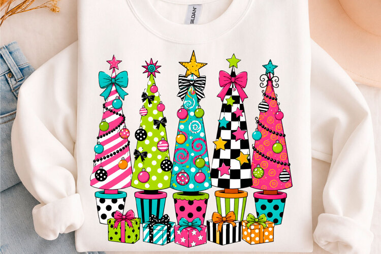 Whimsical Christmas Tree Collection PNG example image 1