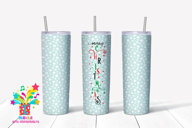 Merry Christmas Skinny tumbler Sublimation #15 example image 1