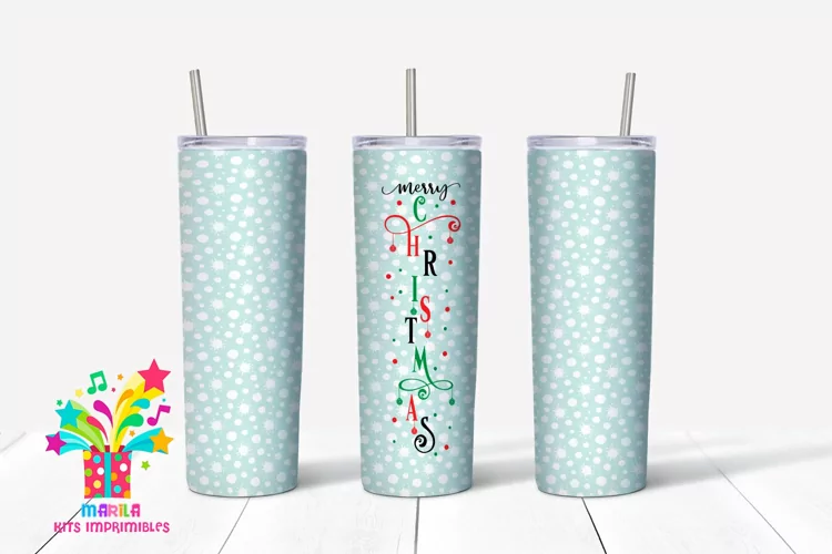 Merry Christmas Skinny tumbler Sublimation #15