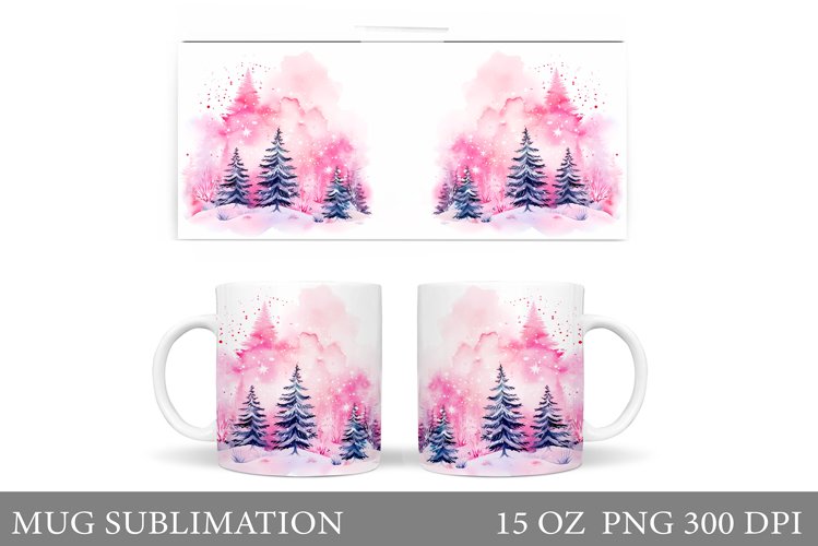 Christmas Tree Mug Design. Christmas Tree Mug Sublimation