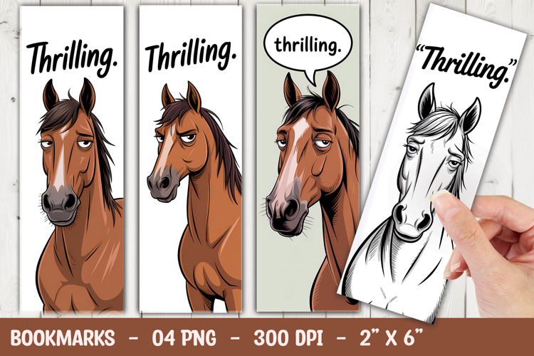 Horse Illustration Bookmark Sublimation
