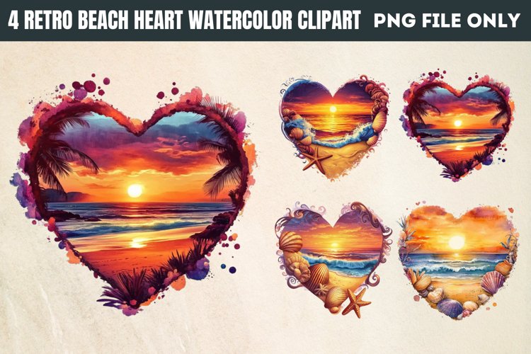 Watercolor Beach Clipart Image 7