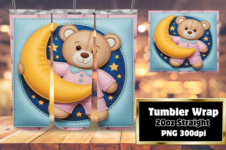 SLEEK 20oz Tumbler Design , Cute Bear