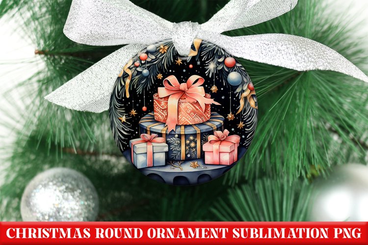 Christmas Round Ornament PNG | Christmas | Sublimation | PNG
