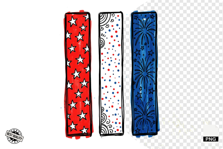 4th of July Brushstrokes Clipart example image 1