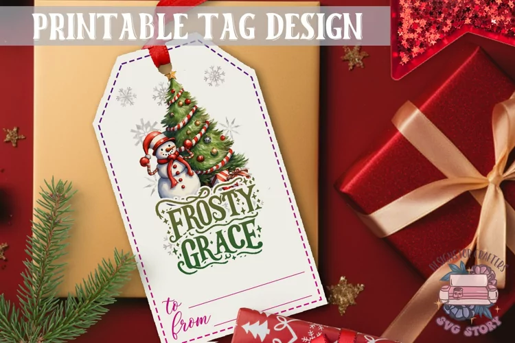 Watercolor Christmas Gift Tag Christmas Ornaments PNG