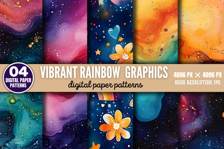 Vibrant Rainbow Graphics Backgrounds JPG