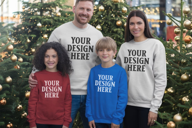 Christmas Family Group Tshirt Mockups