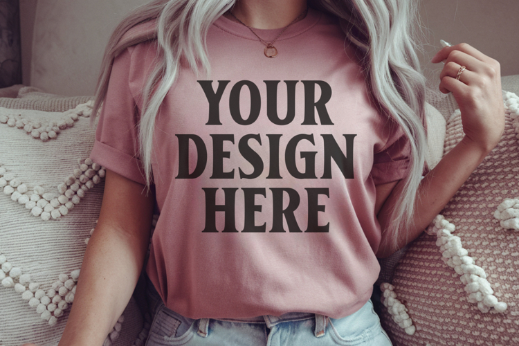 Cumin Comfort Colors 1717 Christmas Shirt Mockup, Cozy