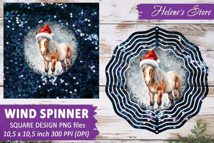 Baby Horse Wind Spinner|Wind spinner sublimation design example image 1