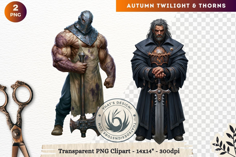 Fantasy Autumn Clipart PNG Twilight Thorns sublimation