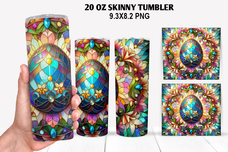 Skinny Tumbler 20oz Wrap Design, Easter Tumbler PNG Design