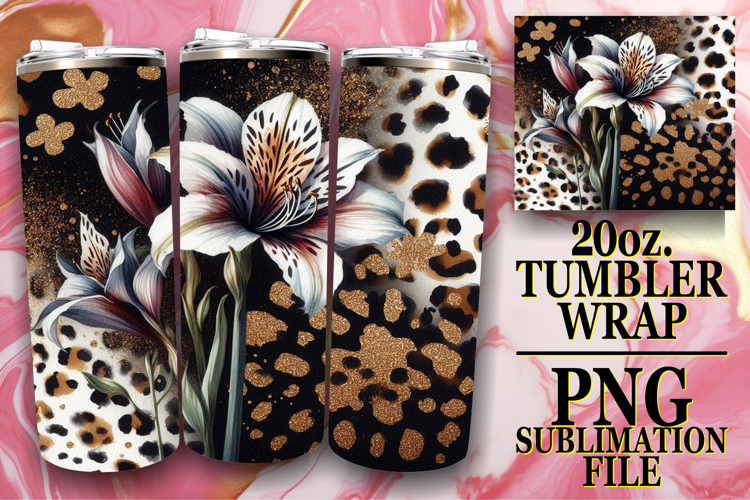 Luminous moments 20oz tumbler wrap, Leopard Prints