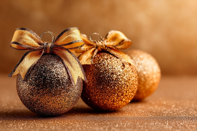 Gold Christmas Balls Background, Christmas Background Design