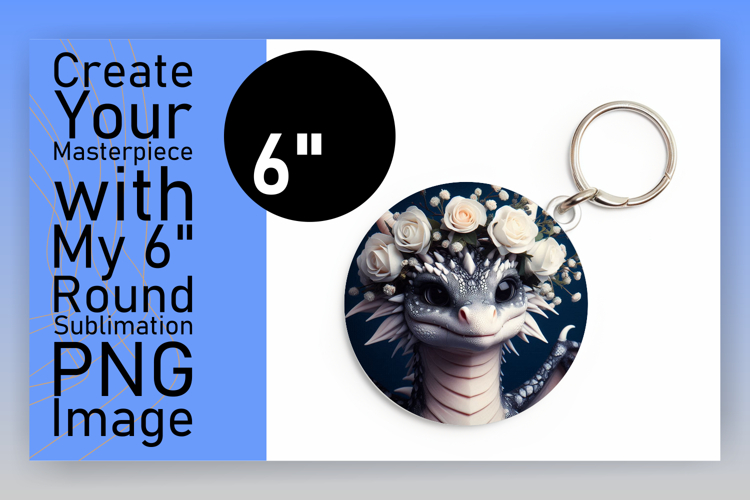Sophisticated Circle PNG Keychain Artwork , Dragon