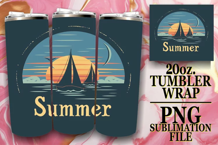 Sunny Retro,Tumbler Wrap 20oz