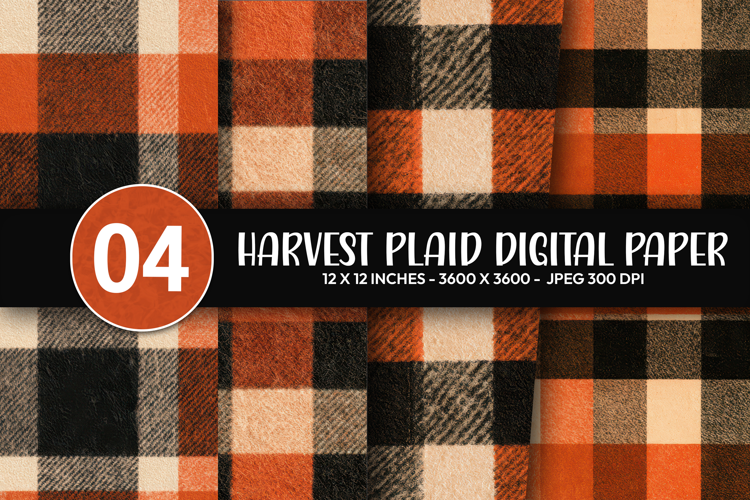 Harvest Plaid Digital Paper