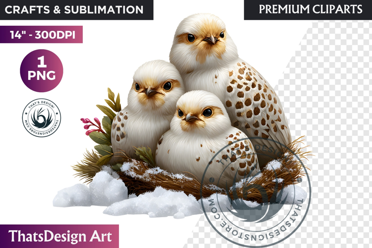 Birds Watercolor Arctic Winter Animal Clipart Wildlife PNG