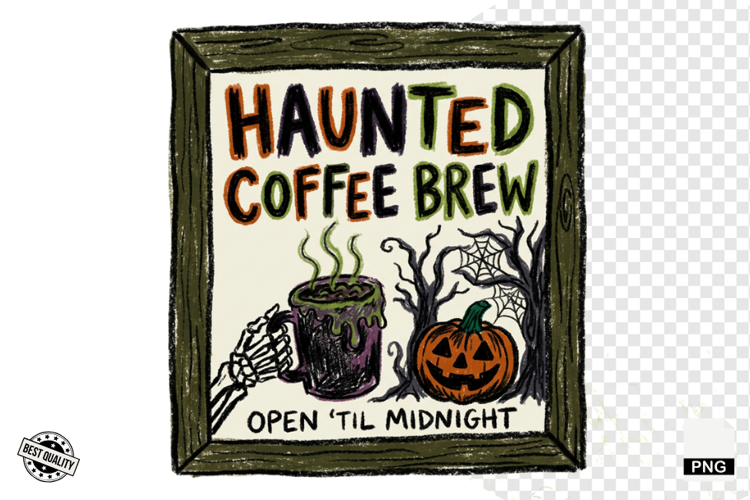 Halloween Coffee Signs PNG