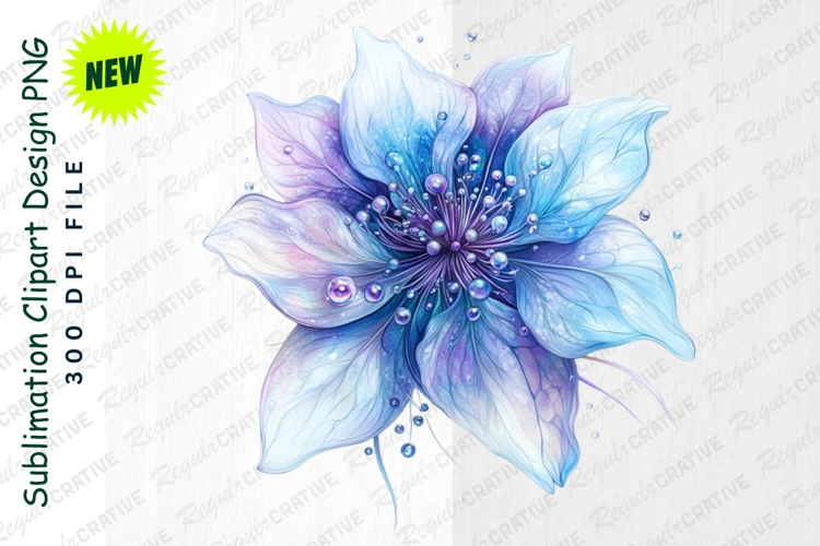Purple Flower Clipart Image 24